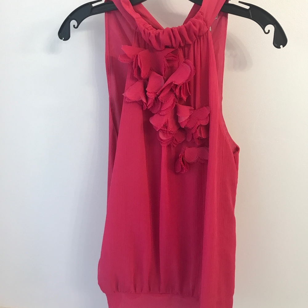 Size Large Moa Moa Sleeveless Hot Pink Top